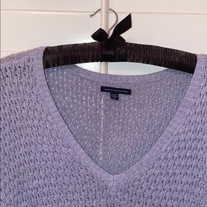 Periwinkle blue knit sweater v neck American eagle